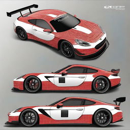 A highly intricate and complex GT3 racing decoration design for a Callaway GT3 racing car