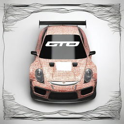 A highly intricate and complex GT3 racing decoration design for a Callaway GT3 racing car