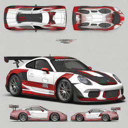 Create an extremely intricate and complex GT3 racing decoration design for a Callaway GT3 racing car