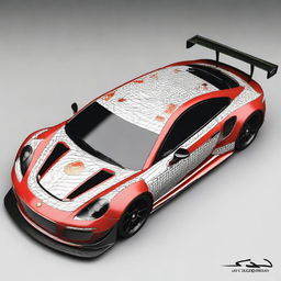 Create an extremely intricate and complex GT3 racing decoration design for a Callaway GT3 racing car