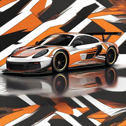 Create an extremely intricate and complex GT3 racing decoration design for a Callaway GT3 racing car