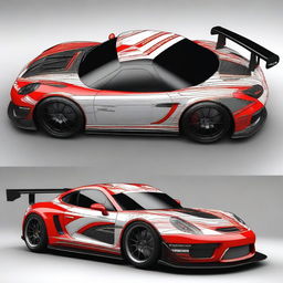 Design an intricately detailed and complex GT3 racing decoration for a Callaway GT3 racing car