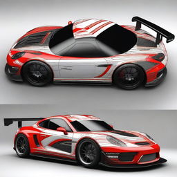 Design an intricately detailed and complex GT3 racing decoration for a Callaway GT3 racing car