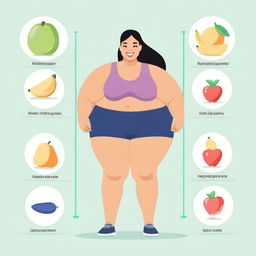 An illustration of a person going through a 30-day weight loss journey