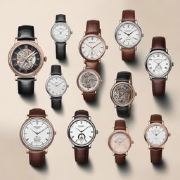 A collection of unique and stylish watch designs, showcasing various styles from modern to classic