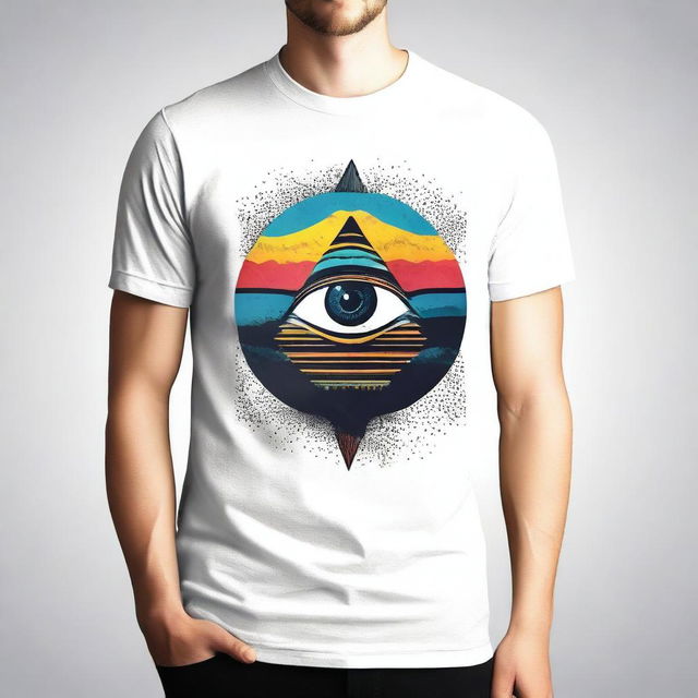 A creative and stylish t-shirt design featuring a unique and eye-catching graphic