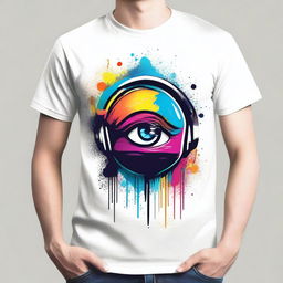 A creative and stylish t-shirt design featuring a unique and eye-catching graphic