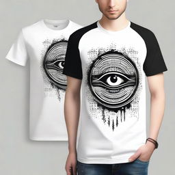 Design a stylish and modern t-shirt featuring a unique and eye-catching graphic