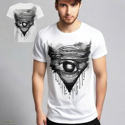 Design a stylish and modern t-shirt featuring a unique and eye-catching graphic