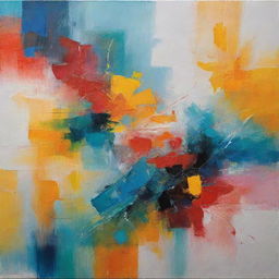 Create a high-value abstract artwork with a complex composition, brilliant colors, complicated patterns, and a balance between imagination and reality, indicating sophistication and uniqueness.