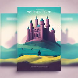 Create an intriguing book cover featuring a mysterious landscape with a hidden castle in the background