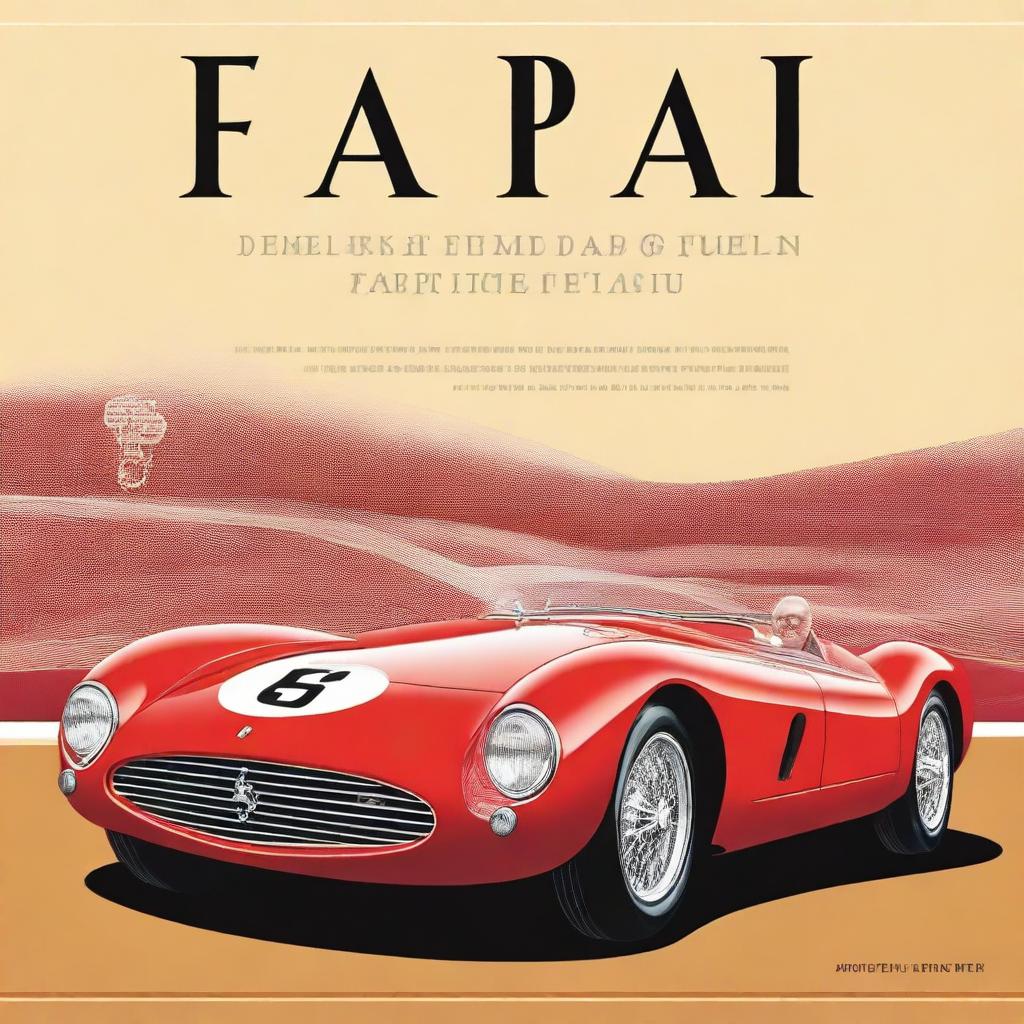 A detailed illustration capturing the life and legacy of Enzo Ferrari