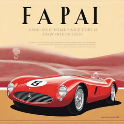 A detailed illustration capturing the life and legacy of Enzo Ferrari