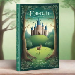 A captivating book cover featuring an enchanting forest with mystical creatures and a hidden path leading to a magical castle