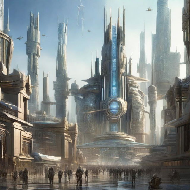 A futuristic kingdom populated by warriors