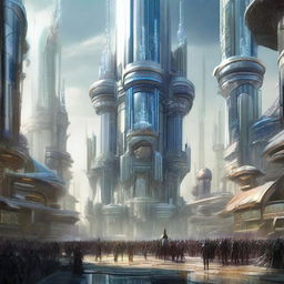 A futuristic kingdom populated by warriors