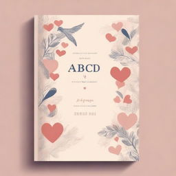 Design a book cover for 'ABCD of Love', an anthology of 26 poems, each starting with a different letter of the alphabet