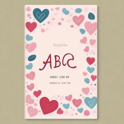 Design a book cover for 'ABCD of Love', an anthology of 26 poems, each starting with a different letter of the alphabet