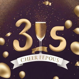 A celebratory image with the text 'Cheers to 25 Years' in elegant, festive font