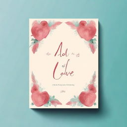 Create a book cover for 'ABCD of Love', an anthology of 26 poems, each starting with a different letter of the alphabet