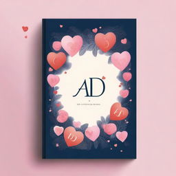 Create a book cover for 'ABCD of Love', an anthology of 26 poems, each starting with a different letter of the alphabet