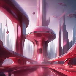 A futuristic kingdom with a prominent ruby