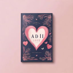 Design a book cover for 'ABCD of Love', an anthology of 26 poems, each starting with a different letter of the alphabet