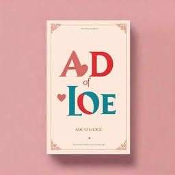 Design a book cover for 'ABCD of Love', an anthology of 26 poems, each starting with a different letter of the alphabet