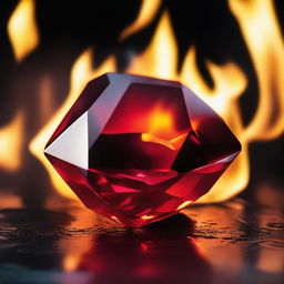 An image featuring fire and a ruby