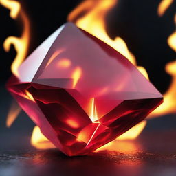 An image featuring fire and a ruby