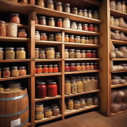 A detailed image of an Italian restaurant's storage room