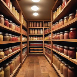 A detailed image of an Italian restaurant's storage room