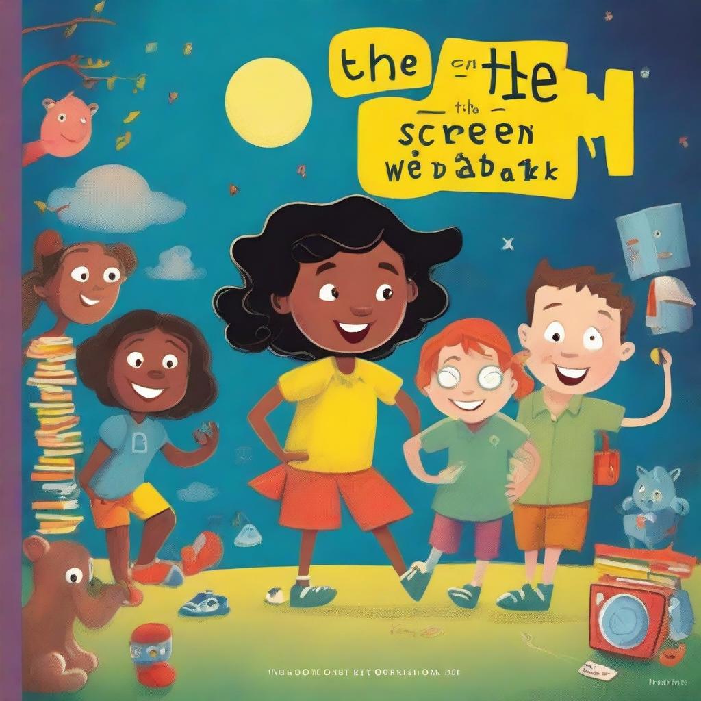 Book cover for a children's book titled 'The Day the Screen Went Dark'