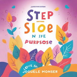 Create a book cover for the title 'Step in Your Life Purpose' by Junior Fortune