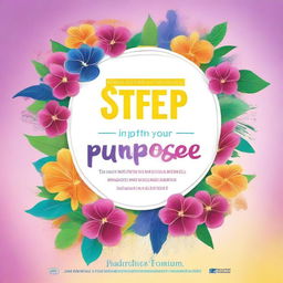 Create a book cover for the title 'Step in Your Life Purpose' by Junior Fortune