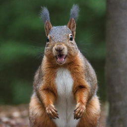 An even more menacing and uglier version of the 300-pound squirrel, with more pronounced lumps, sharper teeth and severe acne.