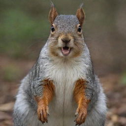 An even more menacing and uglier version of the 300-pound squirrel, with more pronounced lumps, sharper teeth and severe acne.