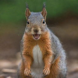 An even more menacing and uglier version of the 300-pound squirrel, with more pronounced lumps, sharper teeth and severe acne.