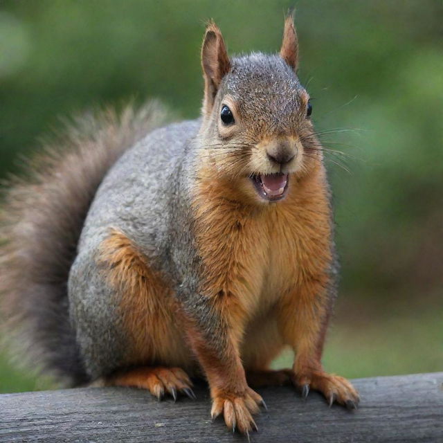 An even more menacing and uglier version of the 300-pound squirrel, with more pronounced lumps, sharper teeth and severe acne.