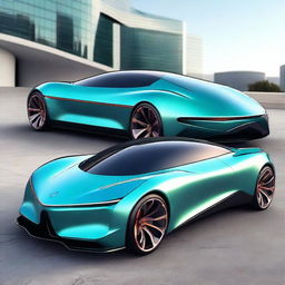 A super cool car with a sleek design, futuristic features, and vibrant colors