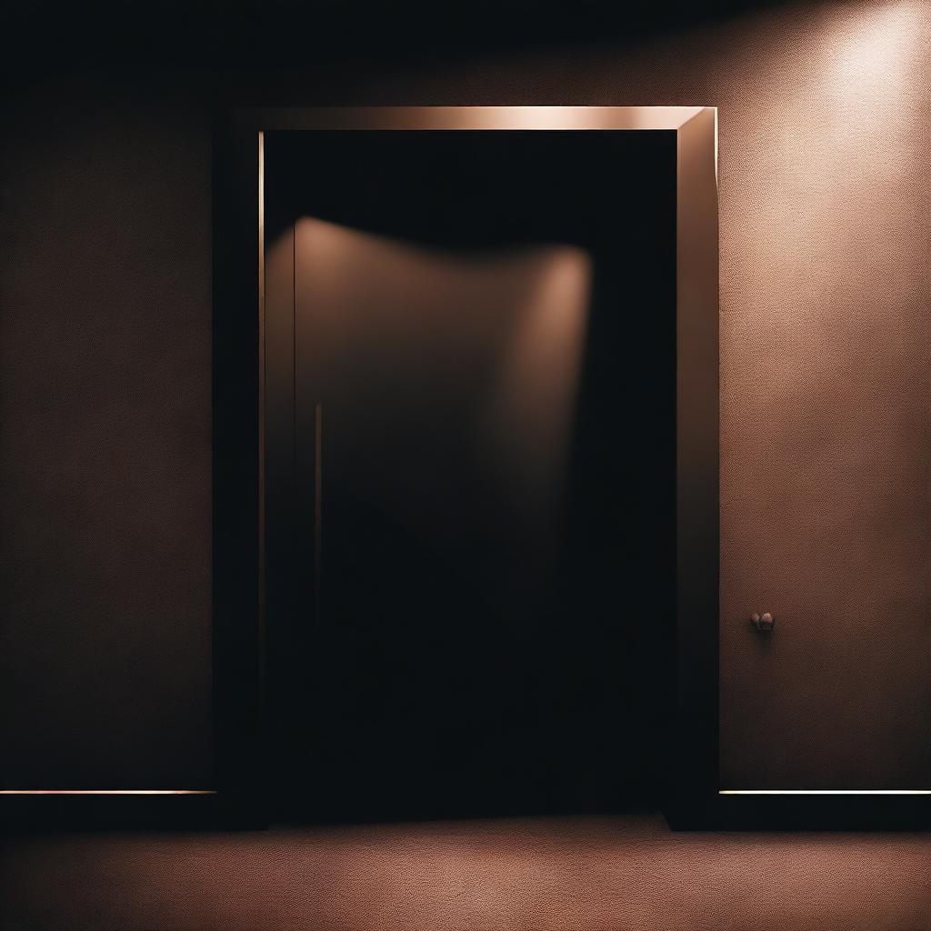 Design a thriller suspense novel cover with an elevator door as the focal point