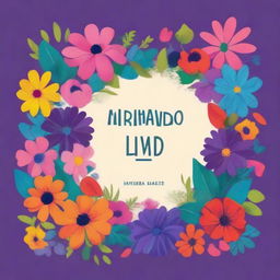 A vibrant and artistic book cover for a poetry book titled 'Mirando la Vida'