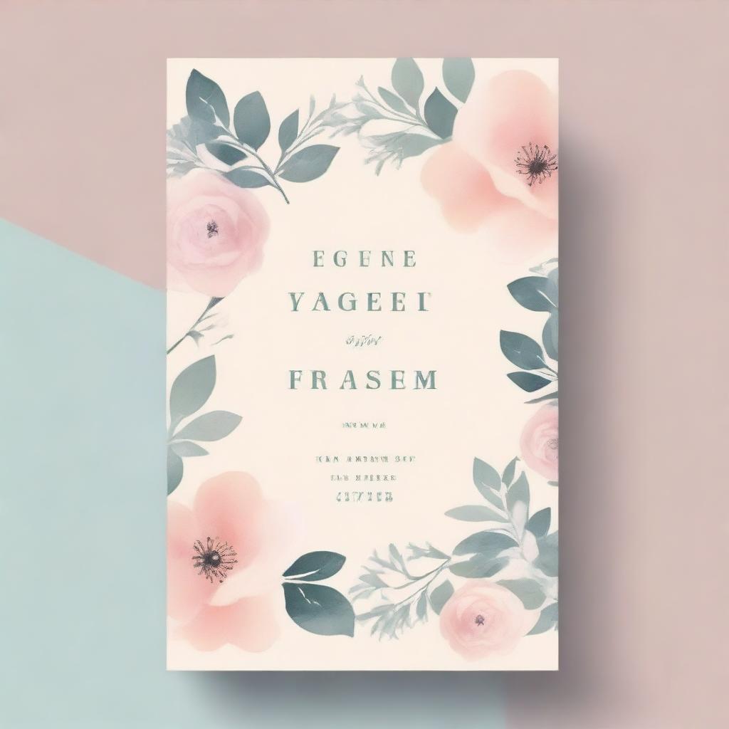 A beautifully designed poetry book cover featuring elegant typography, soft pastel colors, and subtle floral elements