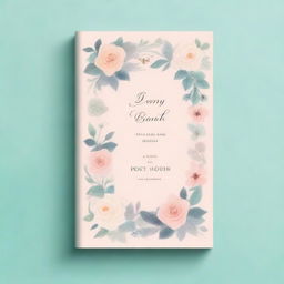 A beautifully designed poetry book cover featuring elegant typography, soft pastel colors, and subtle floral elements