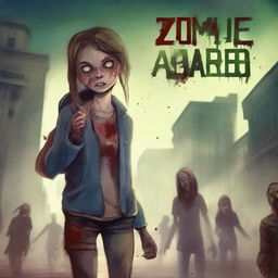 Create a book cover for a story about a zombie apocalypse featuring a girl named Lux who is the hope and immune to the virus