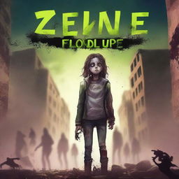 Create a book cover for a story about a zombie apocalypse featuring a girl named Lux who is the hope and immune to the virus