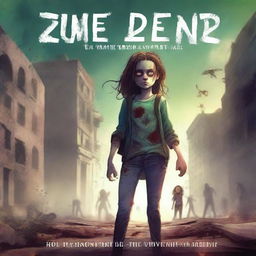 Create a book cover for a story about a zombie apocalypse featuring a girl named Lux who is the hope and immune to the virus