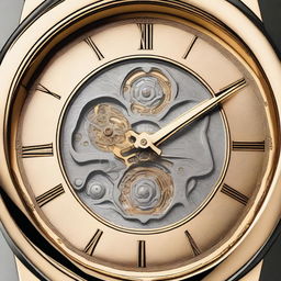 A highly detailed and luxurious watch dial, showcasing intricate craftsmanship and elegant design