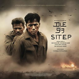 A dramatic movie poster for the war melodrama titled 'The Last Step'