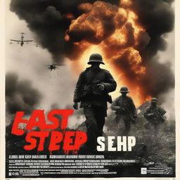 A dramatic movie poster for the war film titled 'The Last Step'